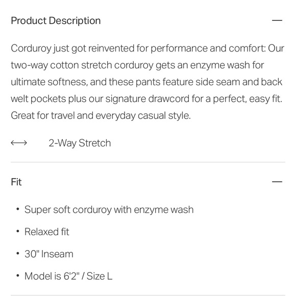 Vuori Optimist Pant in Taupe Corduroy Size m - Picture 9 of 10